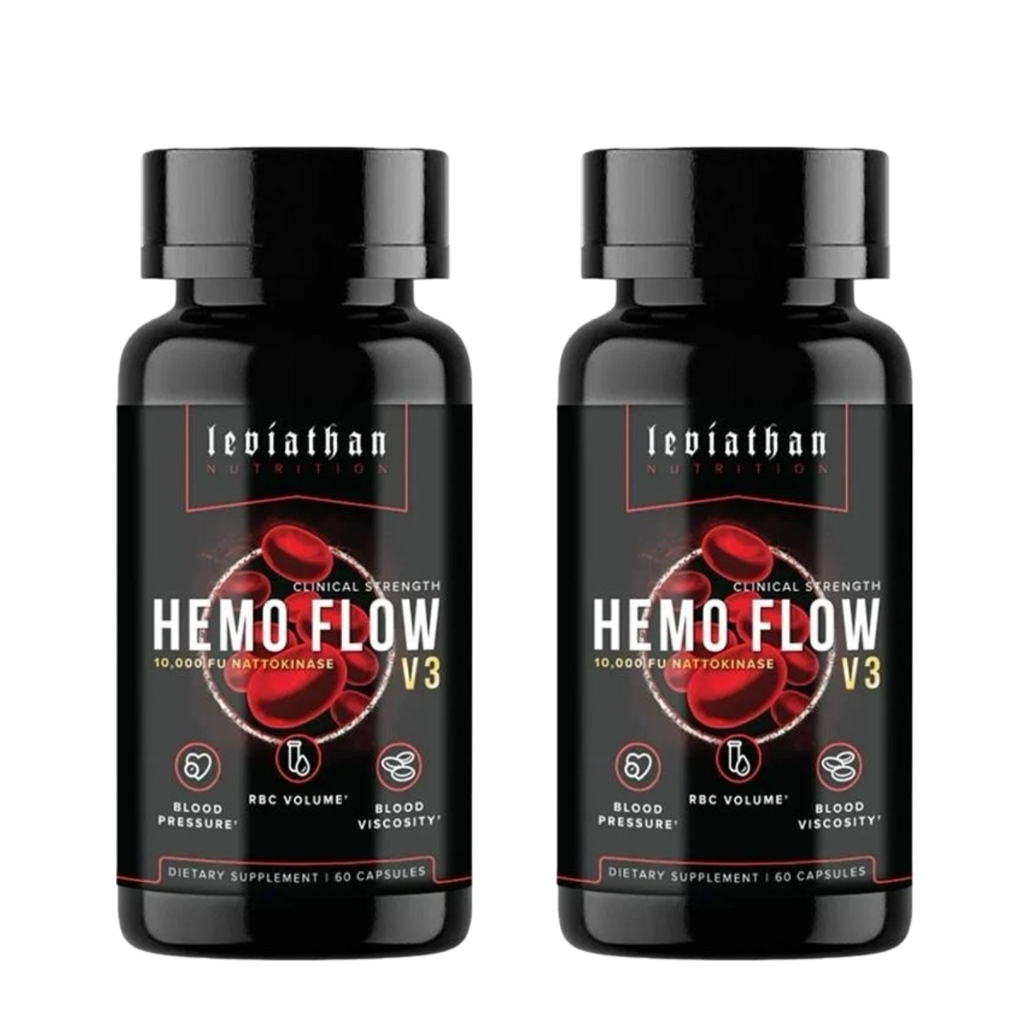 1-3PK Leviathan Nutrition Hemo Flow Nattokinase Supplement For Nitric Oxide