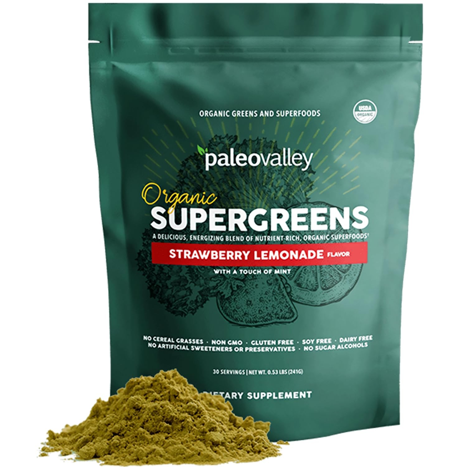 Organic Supergreens – Organic Greens Powder Superfood for Immune Support – Pa…