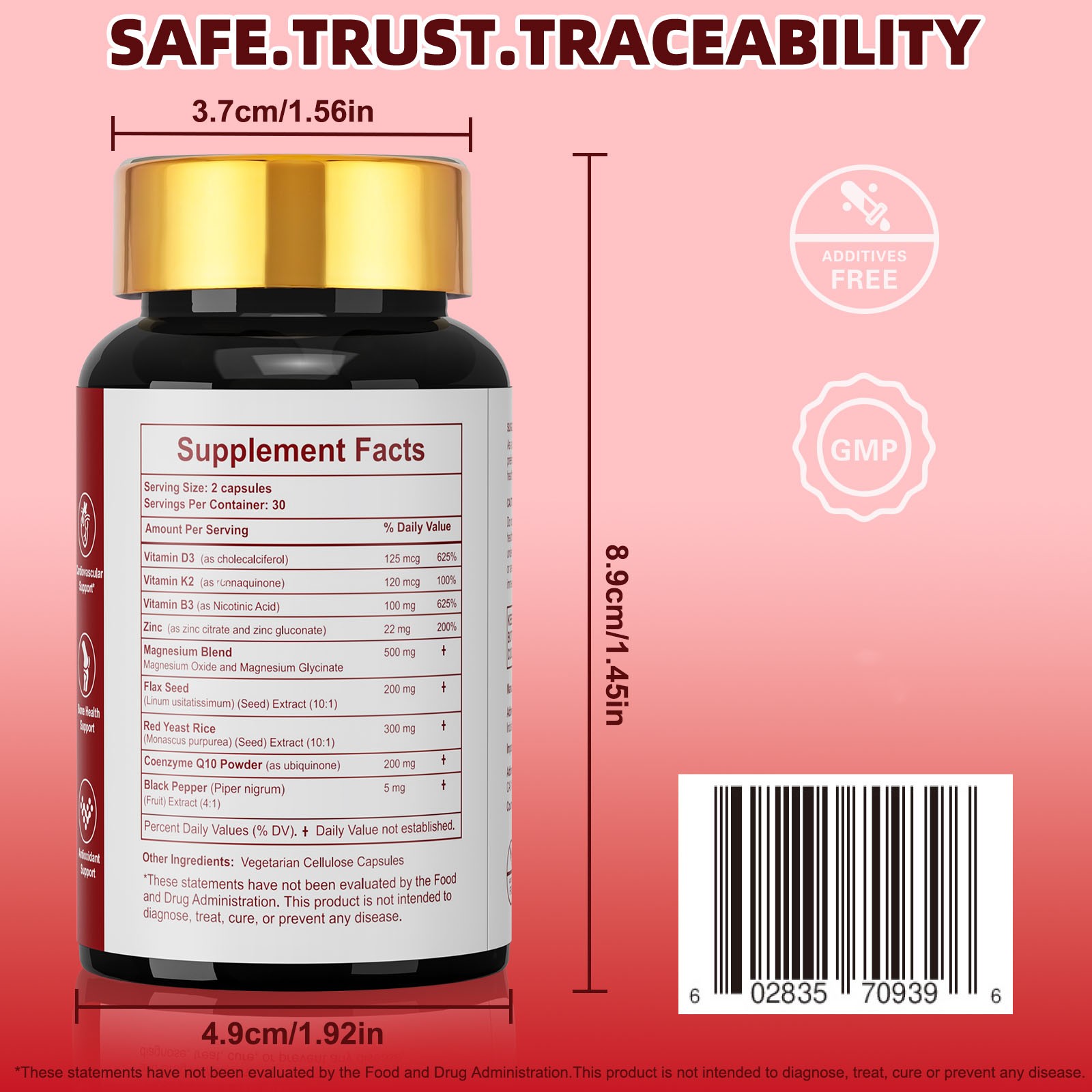 4 Pack CoQ10 200mg with Omega 3 Fatty Acids, 240 Caps Antioxidant/Heart Support