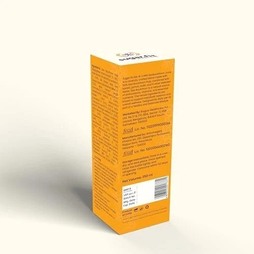 Sugar.fit Himalayan Sea Buckthorn Juice 1000ml 13 Herbs Amla Karela Jamun FS