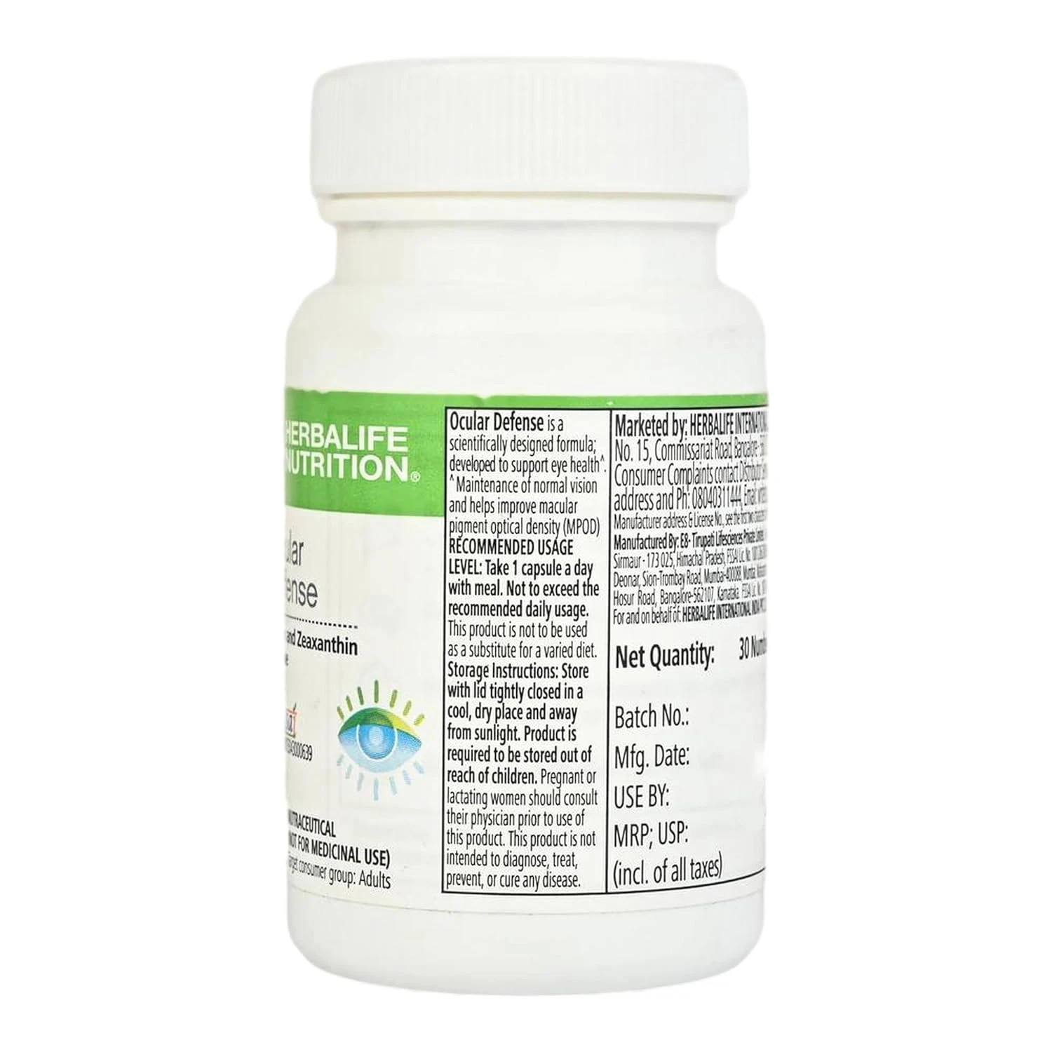 Herbalife Ocular Defense Lutein and Zeaxanthin 30 Caps + Free Shipping