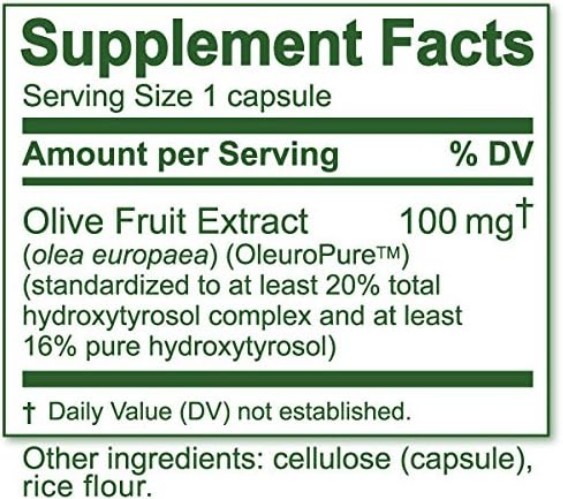 Authentic Hydroxytyrosol Complex Capsules – 20% Strength, 90 Count from Spain