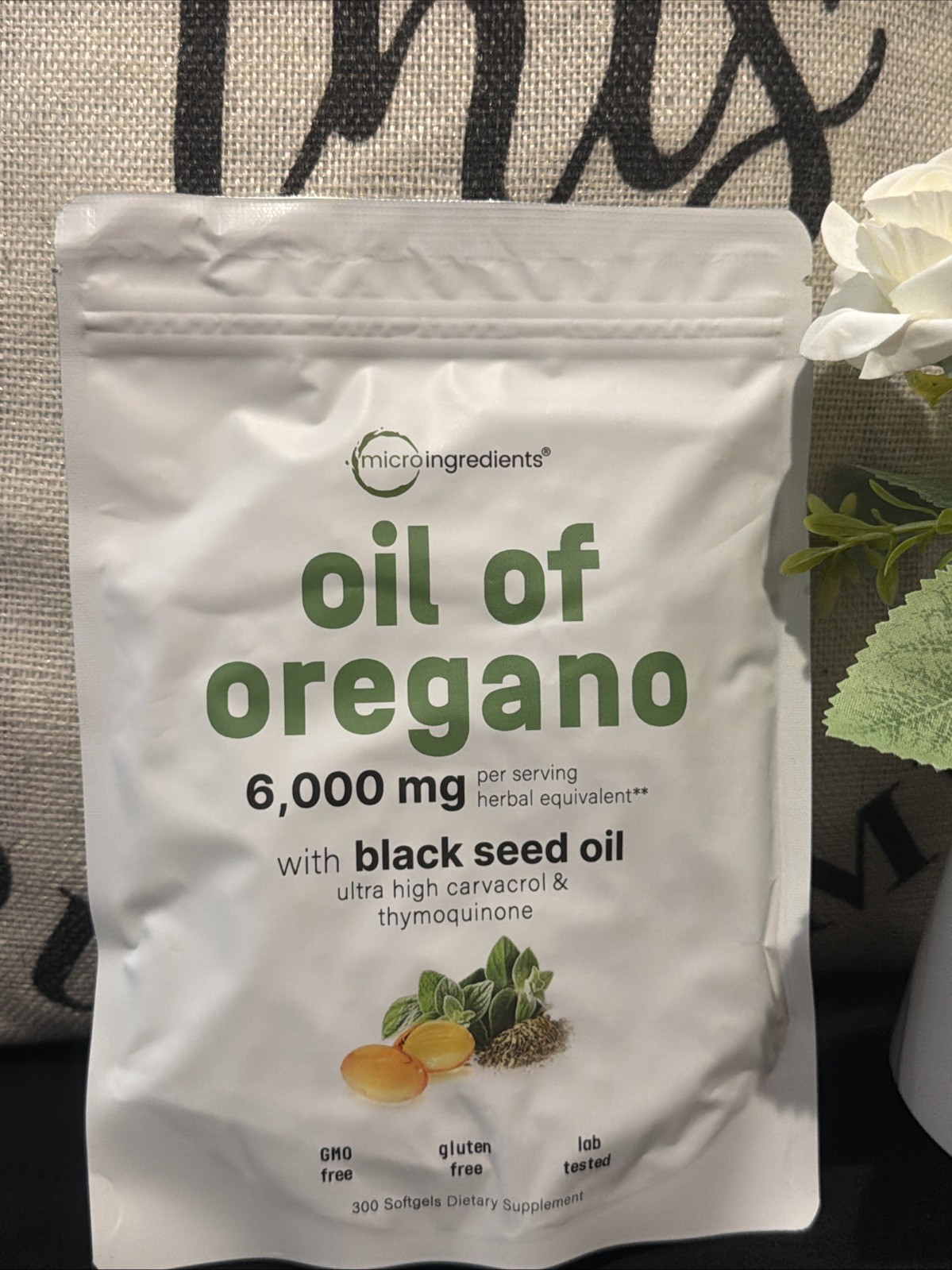 Oil of Oregano with Black Seed Oil, 300 Softgels