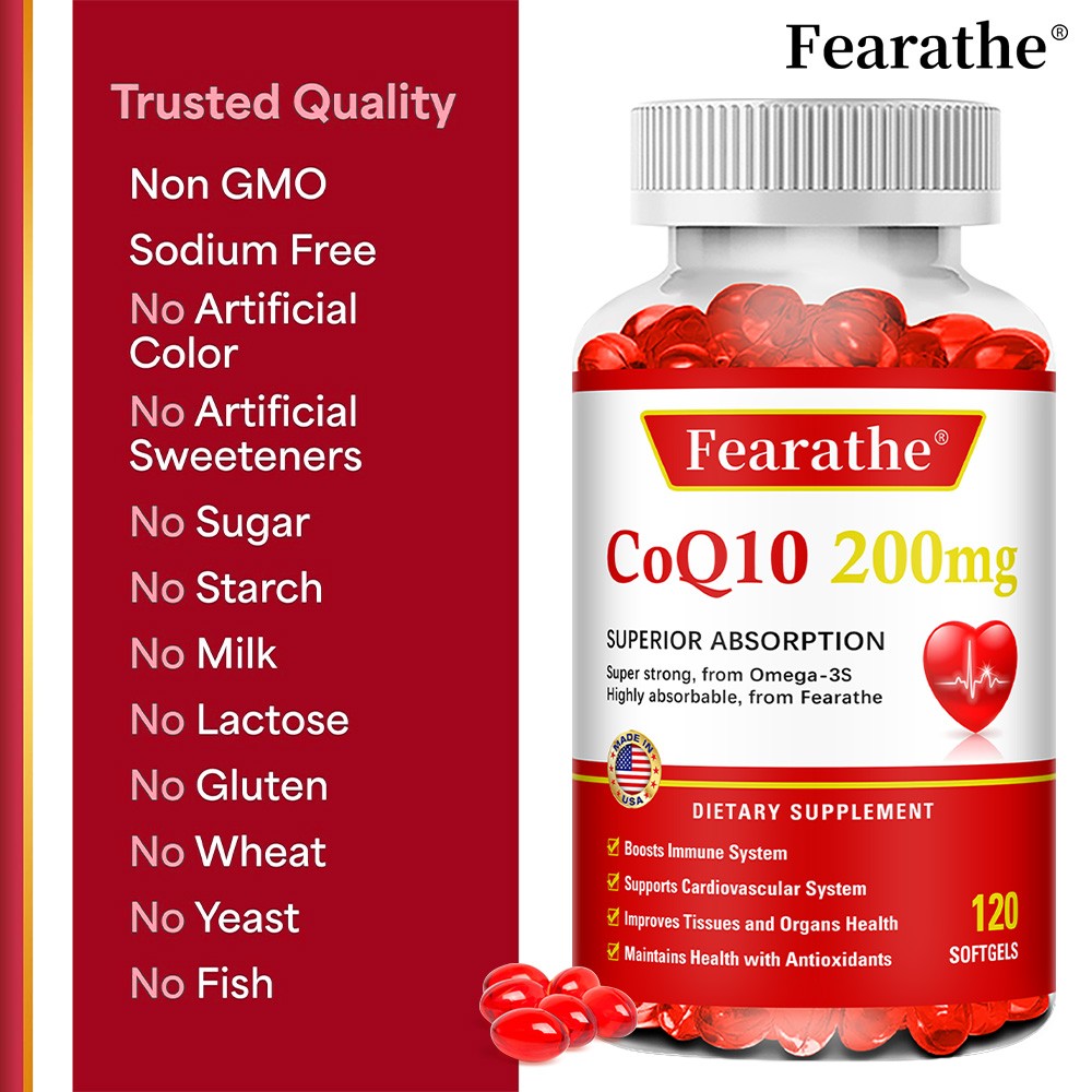 Co Q-10 Supports Healthy Brain Function Powerful Antioxidantt 30-120 Capsules
