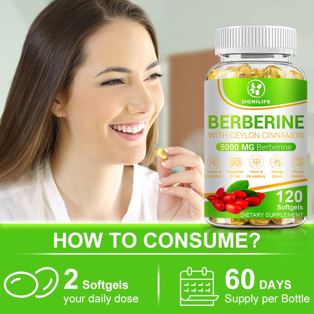 5000mg Premium Berberine HCL High Potency Anti-inflammatory,Blood Sugar Support