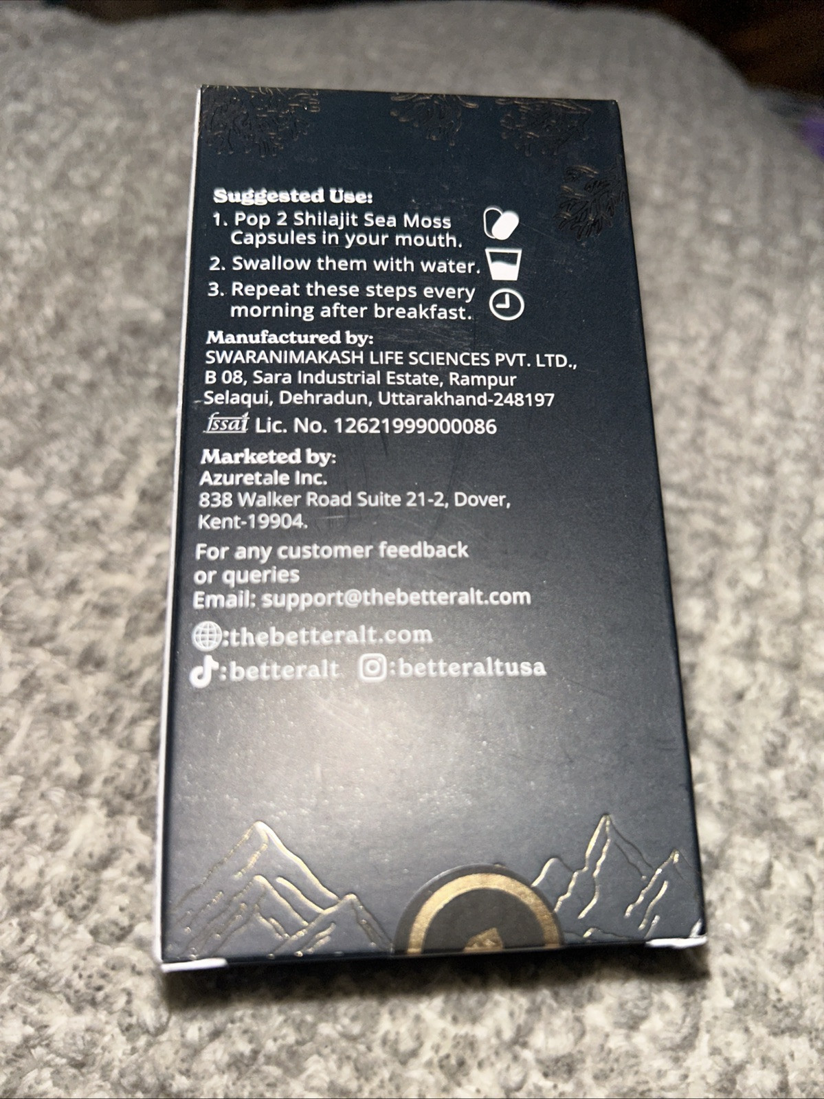 BetterAlt Shilajit Sea Moss 92 Trace Minerals ~ 120 Caps