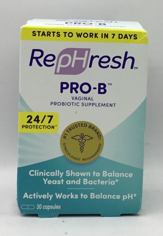 Exp 6/26 RepHresh Pro-B Probiotic Supplement for Women 30 Oral Caps Exp 6/26