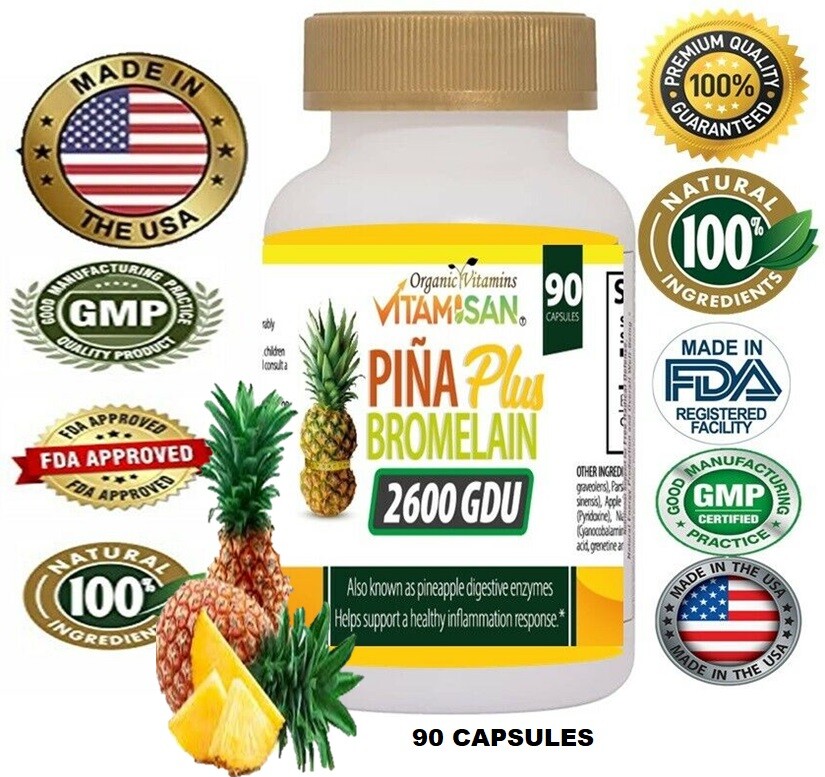 Pina Slim Fat Burner weight loss Plus Detox Pills 90 pineapple cleanse