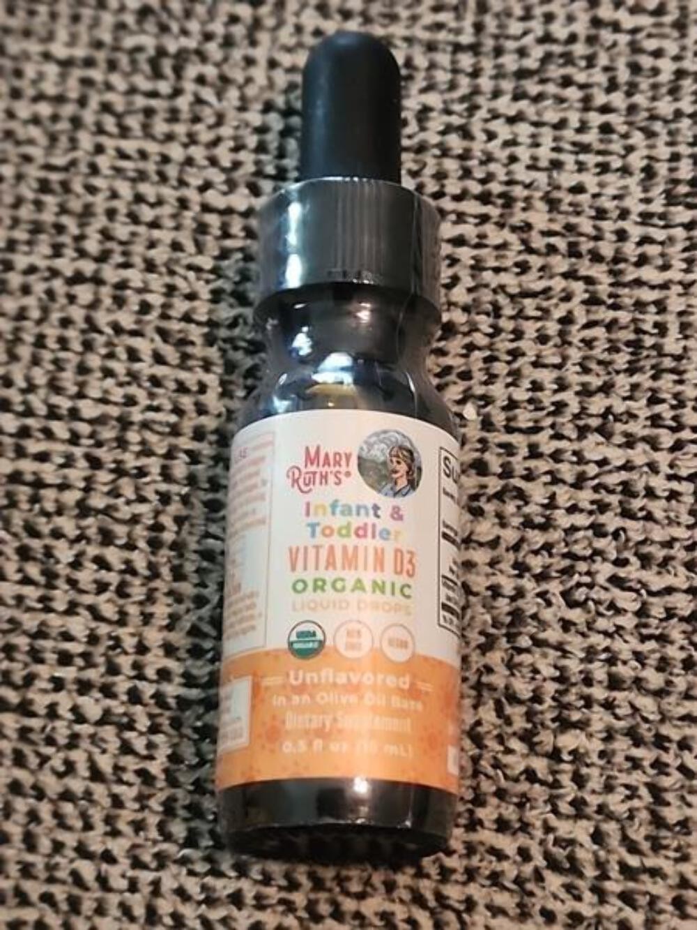 MaryRuth Organics USDA Vitamin D3 Liquid Drops Kids Ages 4-13 0.5oz 30 Servings