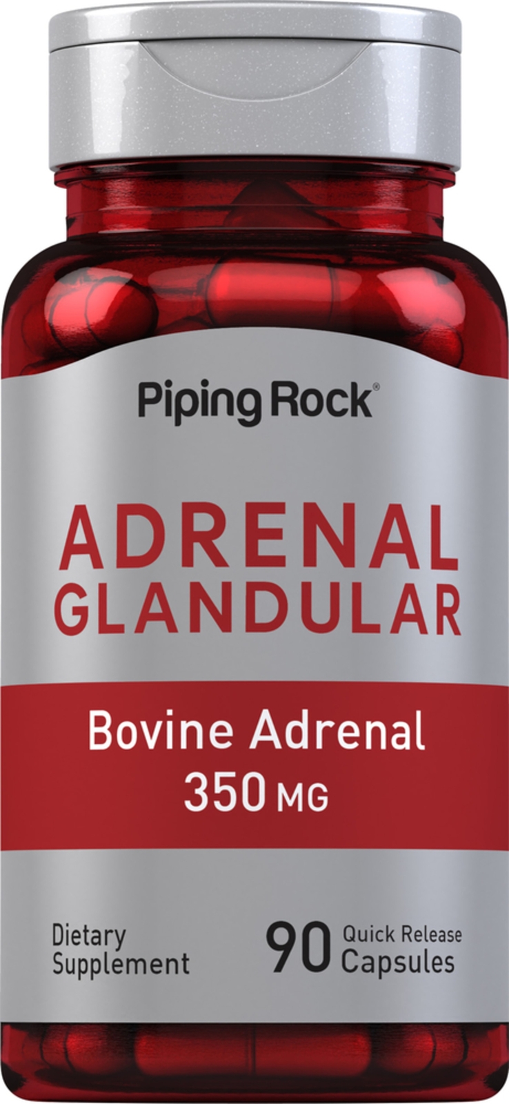 Raw Adrenal Glandular (Bovine) 350 mg, 90 Quick Release Capsules