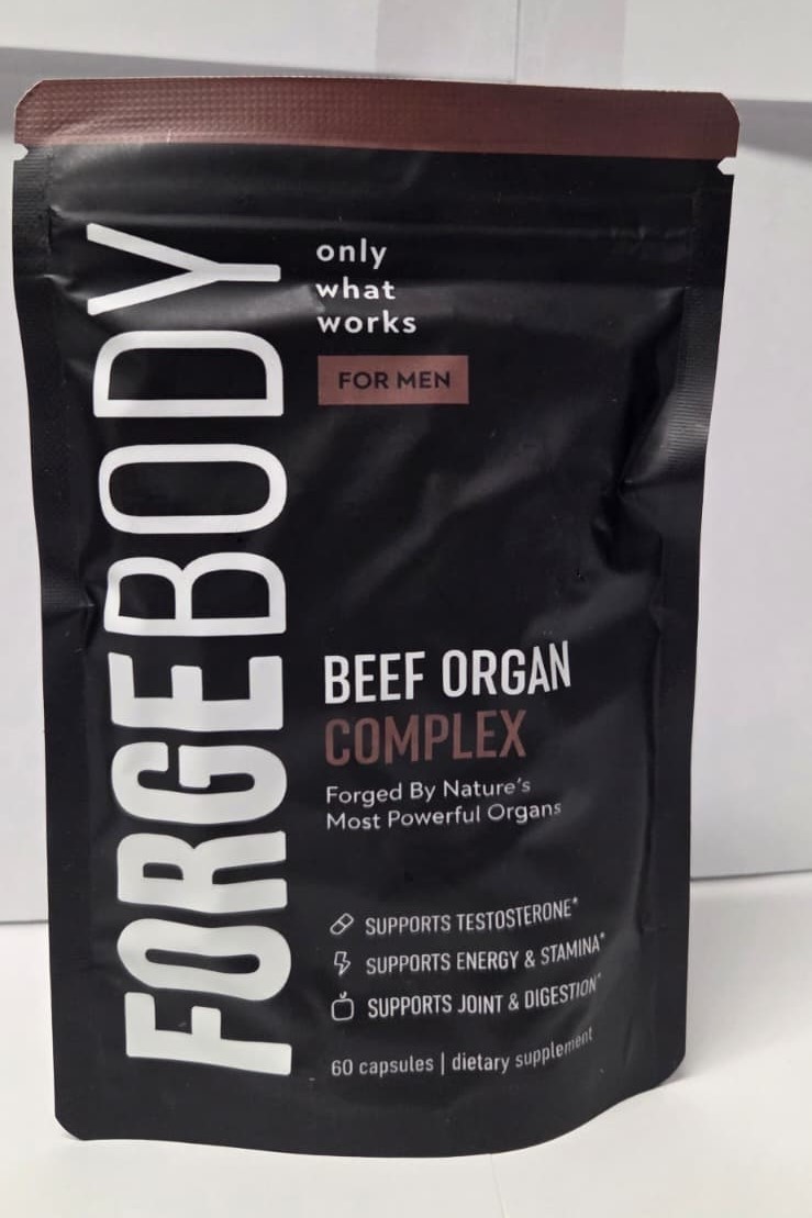FORGEBODY Beef Organ Complex 60 Capsules – 100% Grass Fed Beef Organ Supplement