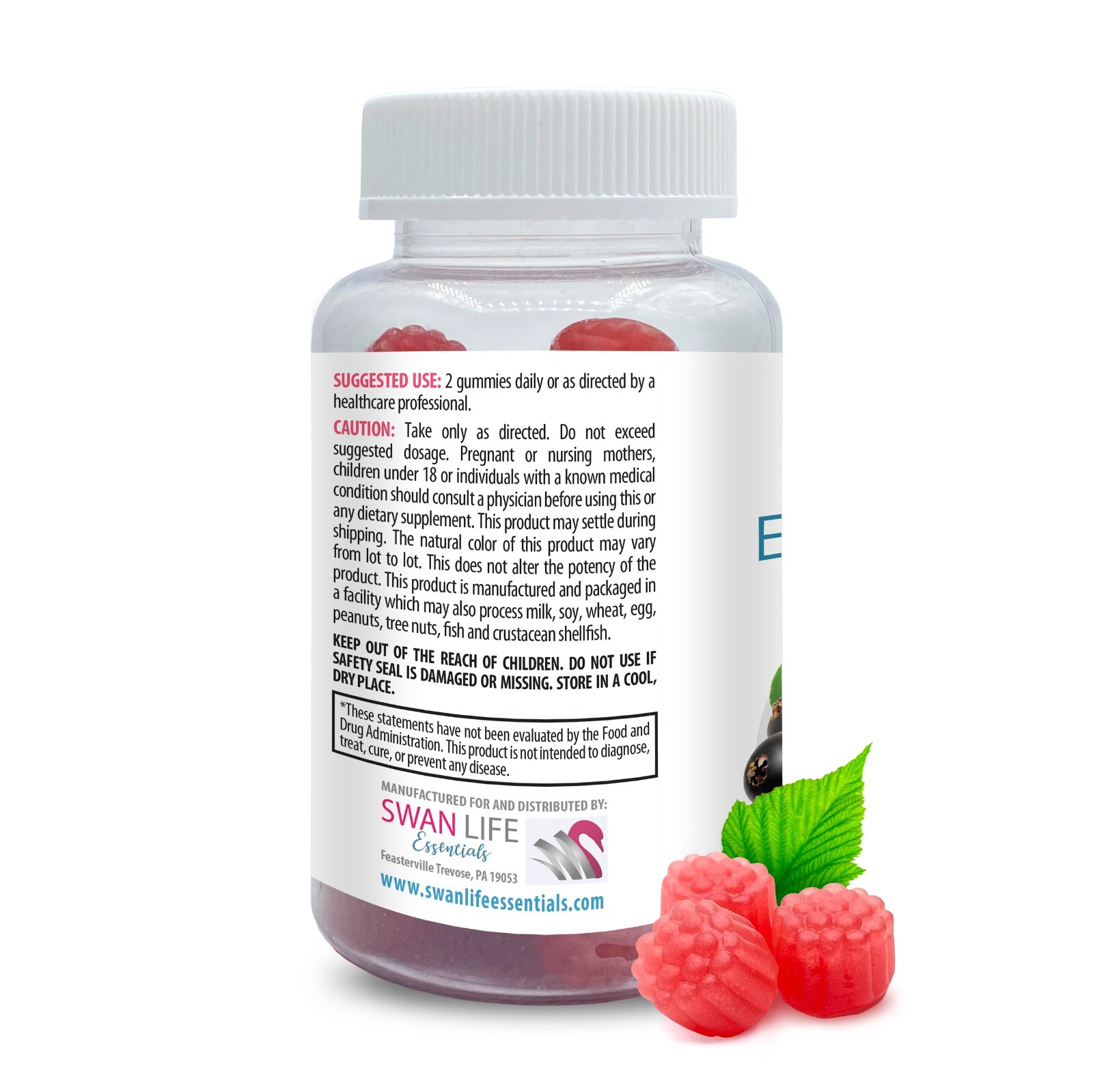 Fruity bites – ELDERBERRY GUMMIES – Daily balance 3 Bottles 180 Gummies