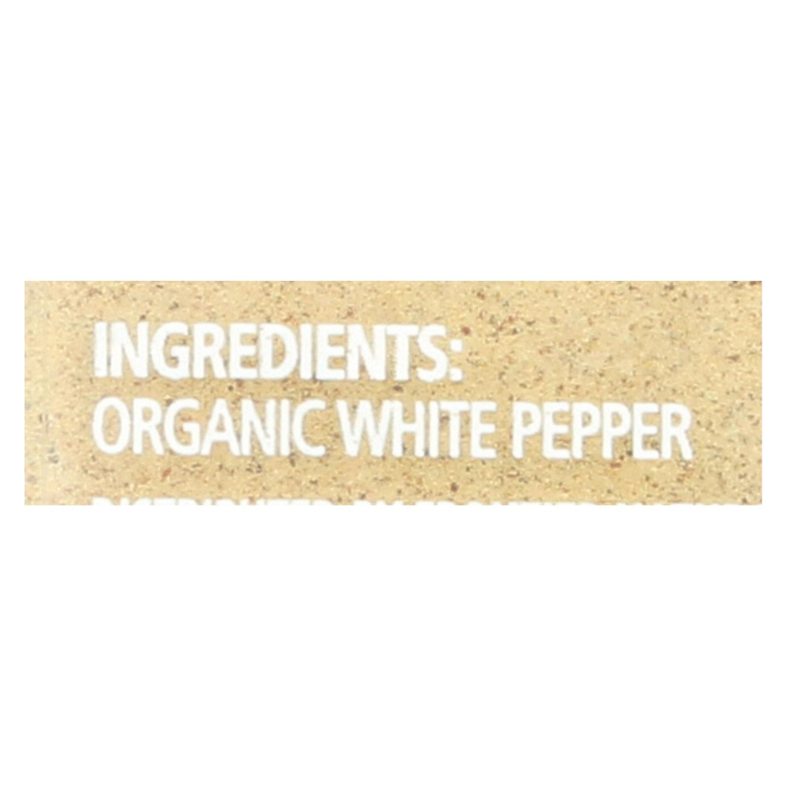 Simply Organic White Pepper – Case of 6 – 2.86 oz.