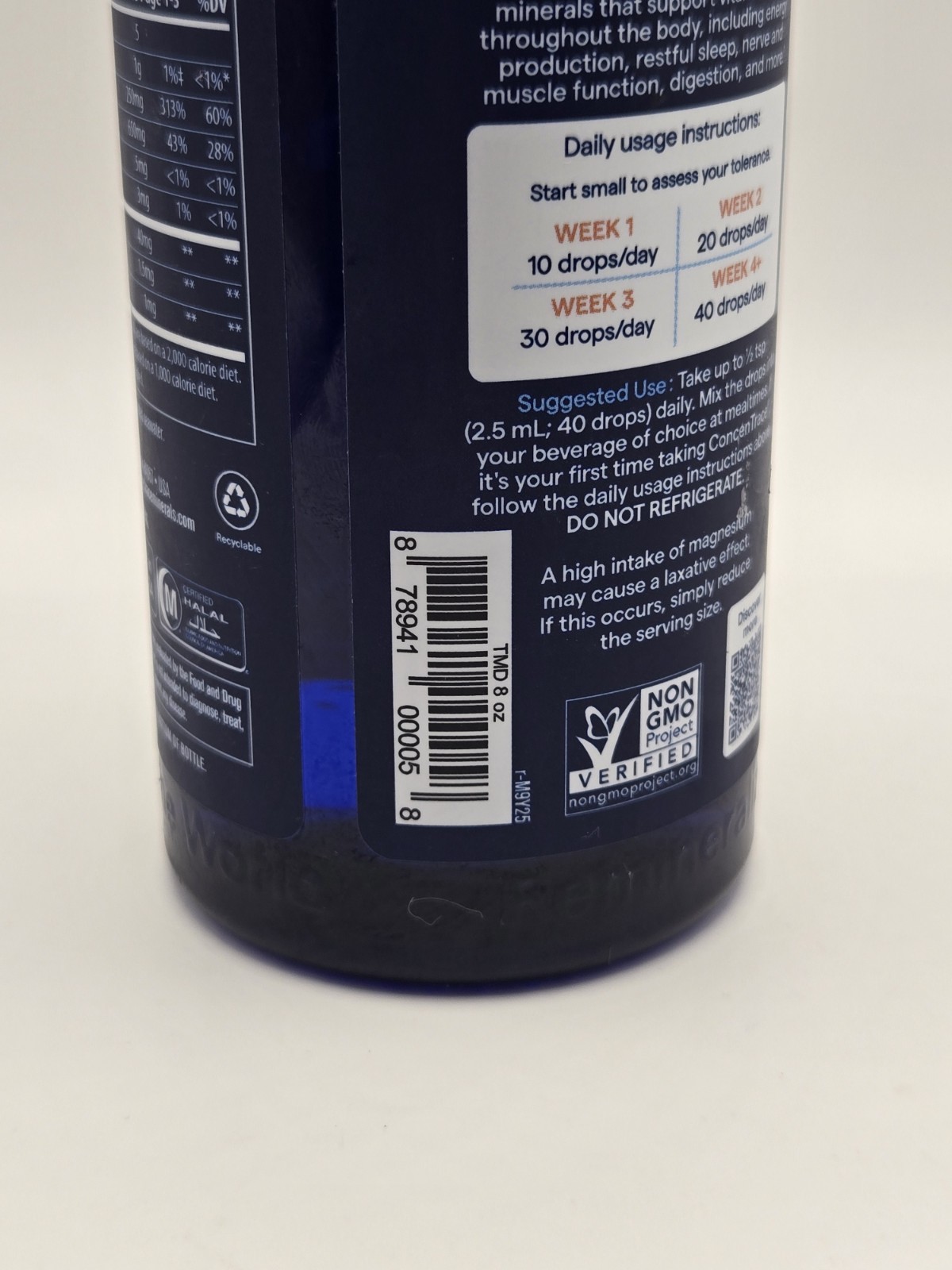 Trace Minerals ConcenTrace Mineral Drops 8 oz Ionic Electrolyte Water NIB New