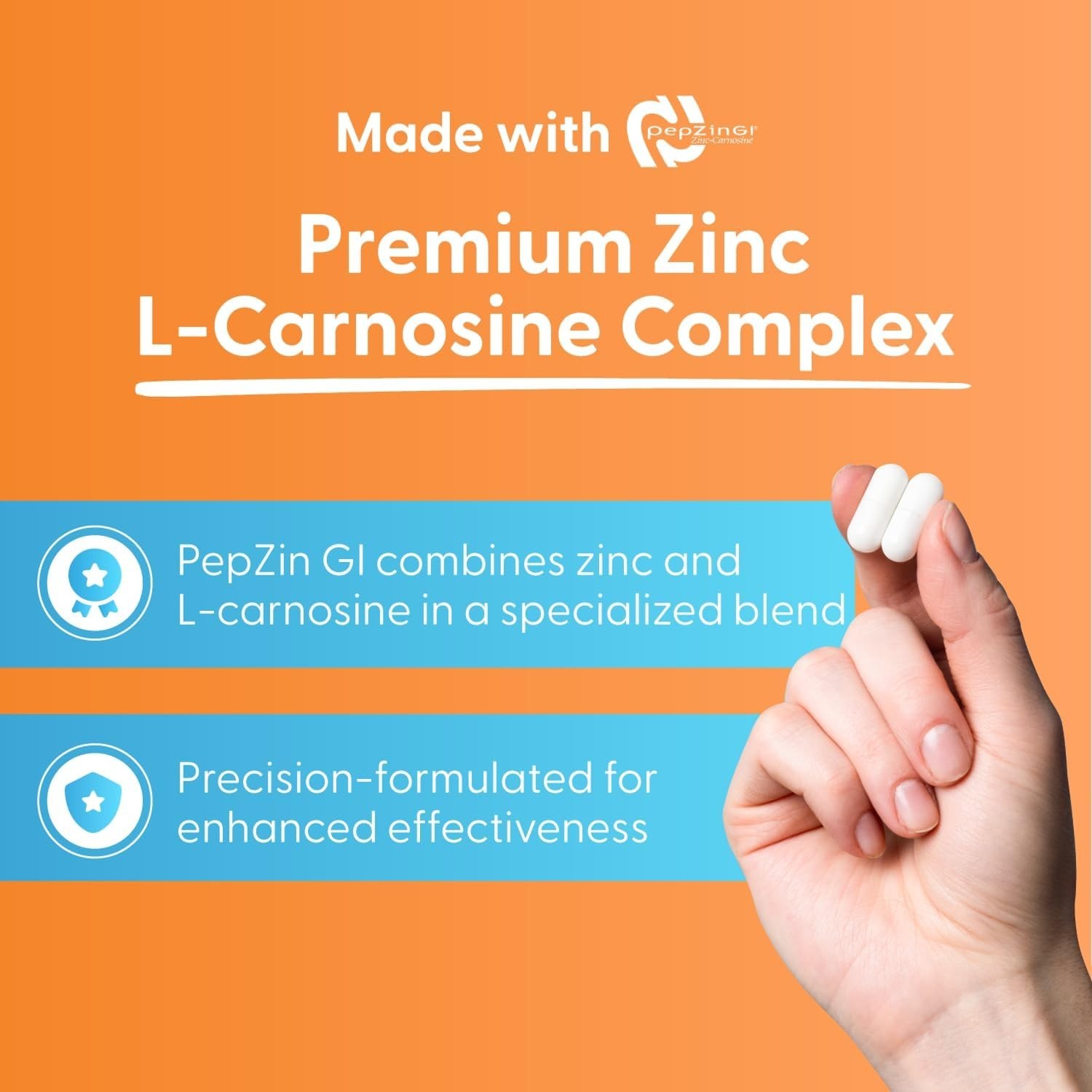 Doctors Best PepZin GI, Zinc-L-Carnosine Complex, Non-GMO, , Gluten Free
