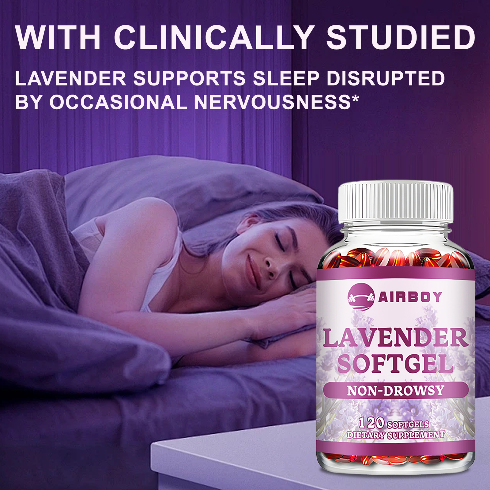Lavender Capsules 80mg – Natural Stress Relief & Sleep Support, Anxiety Relief