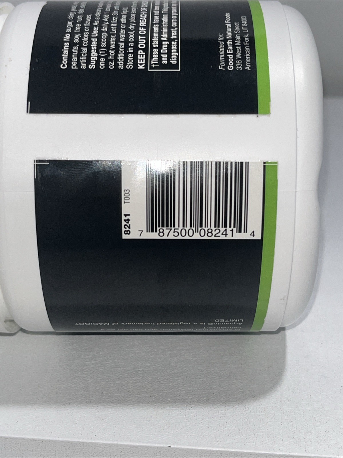 Sealed Good Earth Whole Food Magnesium Powder Lemon Flavor, 70 Servings