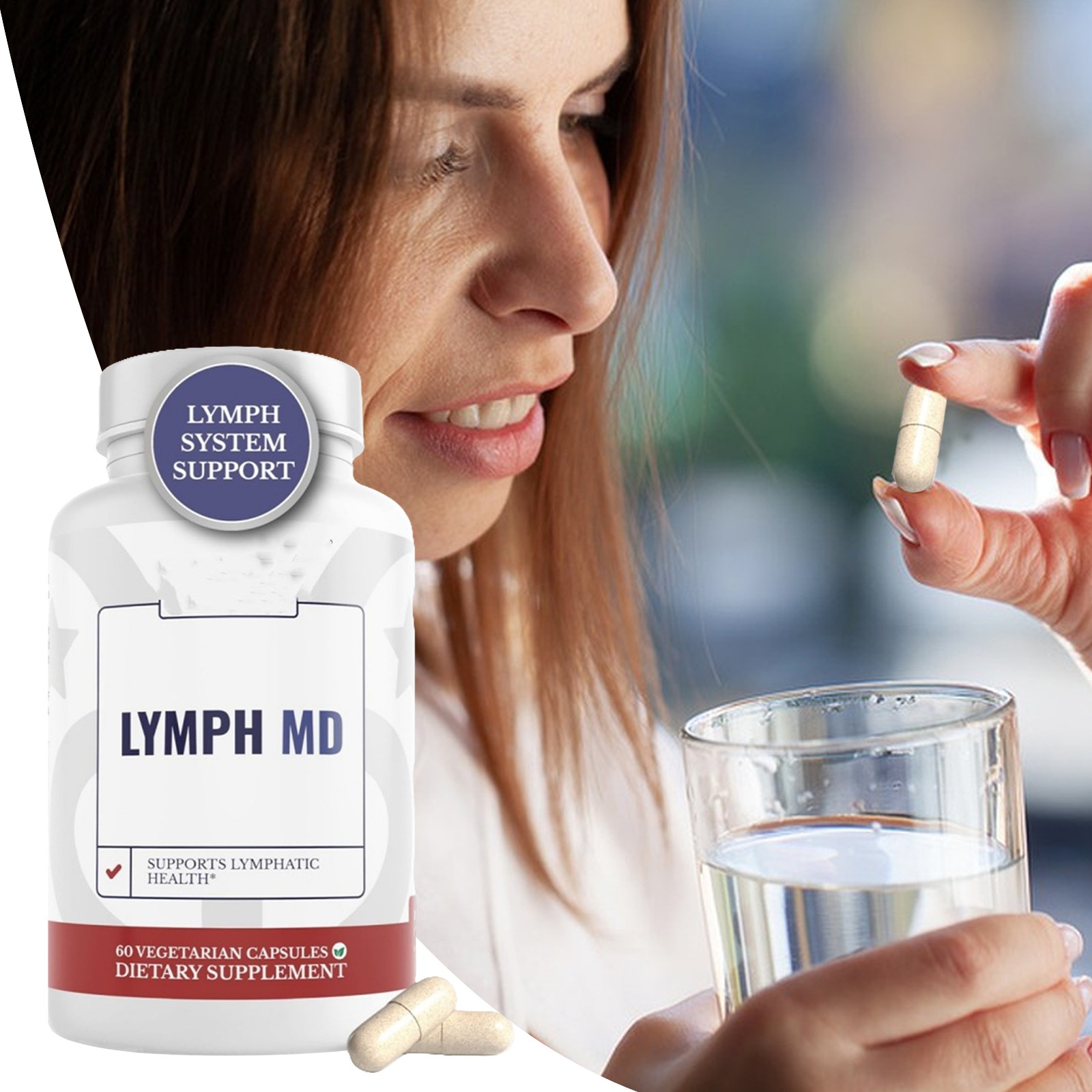 Lymph MD Lymphatic Support Supplement with 9 Botanicals for Men & Women Unisex
