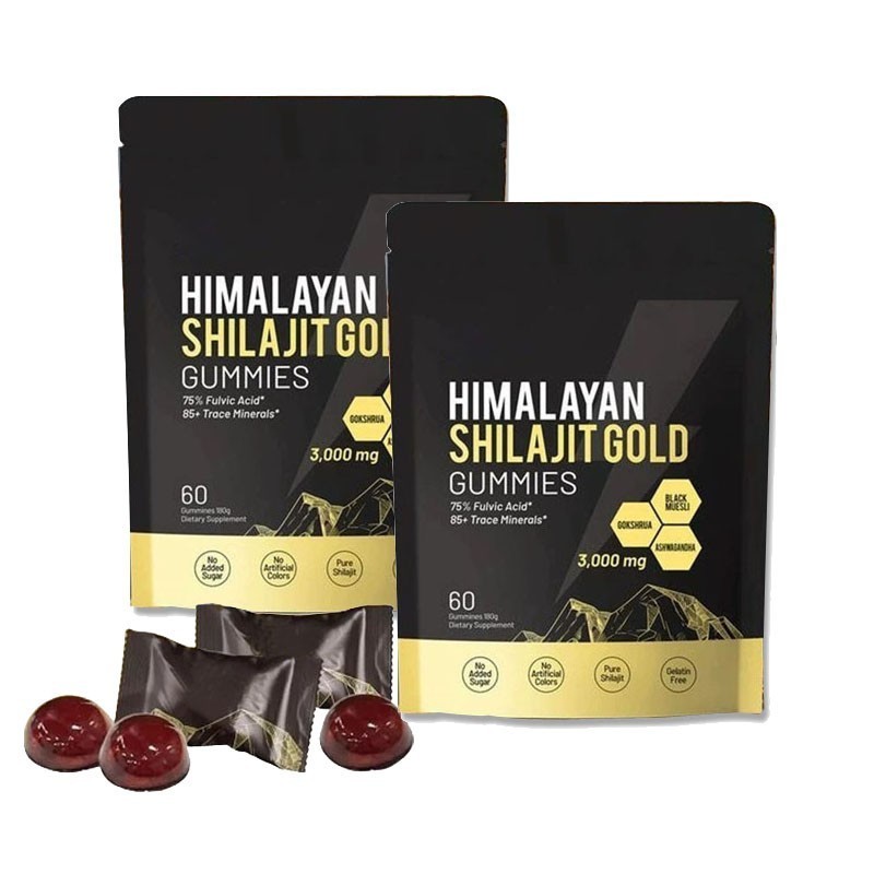 New Pure Himalayan Shilajit Gummies No Added Sugar 60 Gummies High Potency US