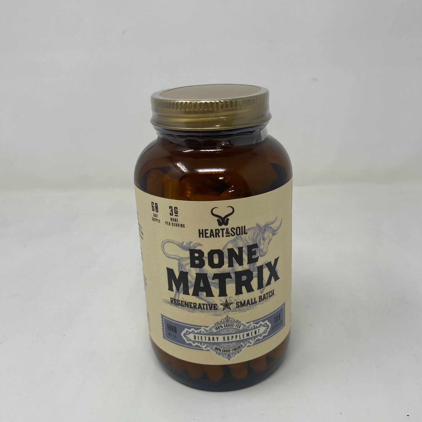 Heart & Soil Bone Matrix 180ct Grass-Fed Supplement
