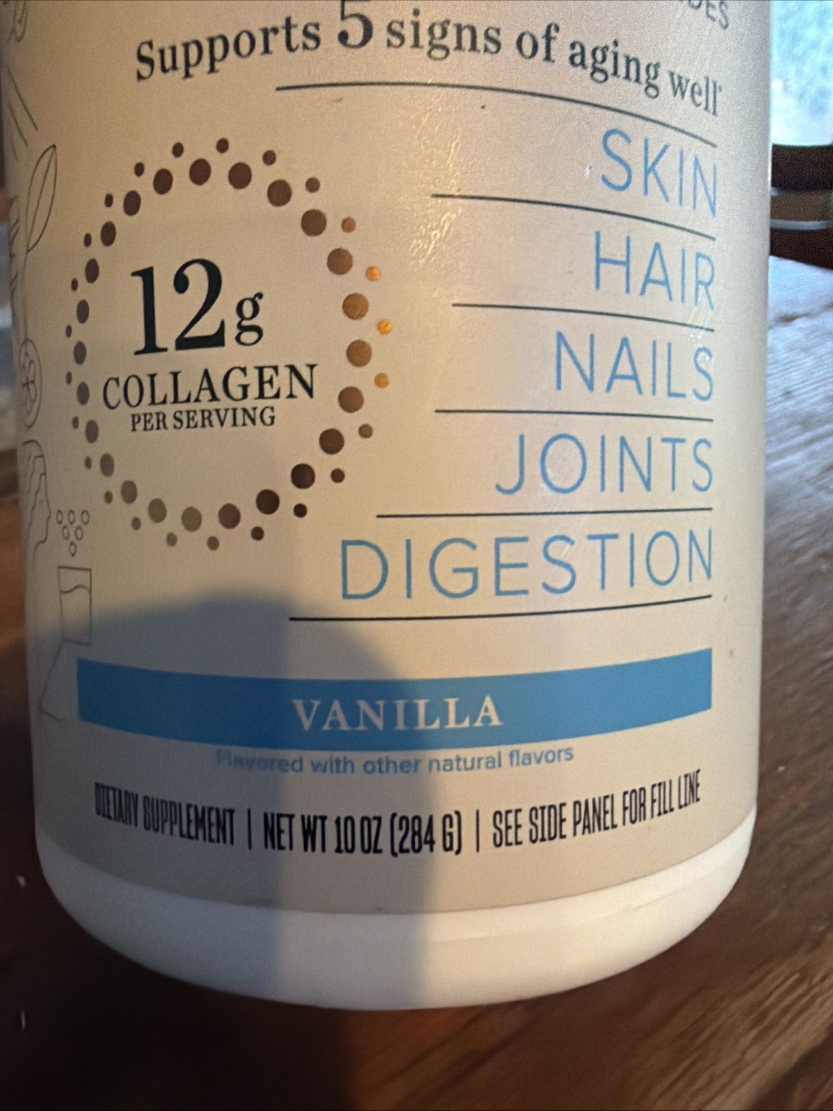 Great Lakes Wellness Grass-Fed Bovine Collagen Peptides Vanilla 10oz Exp 8/2028