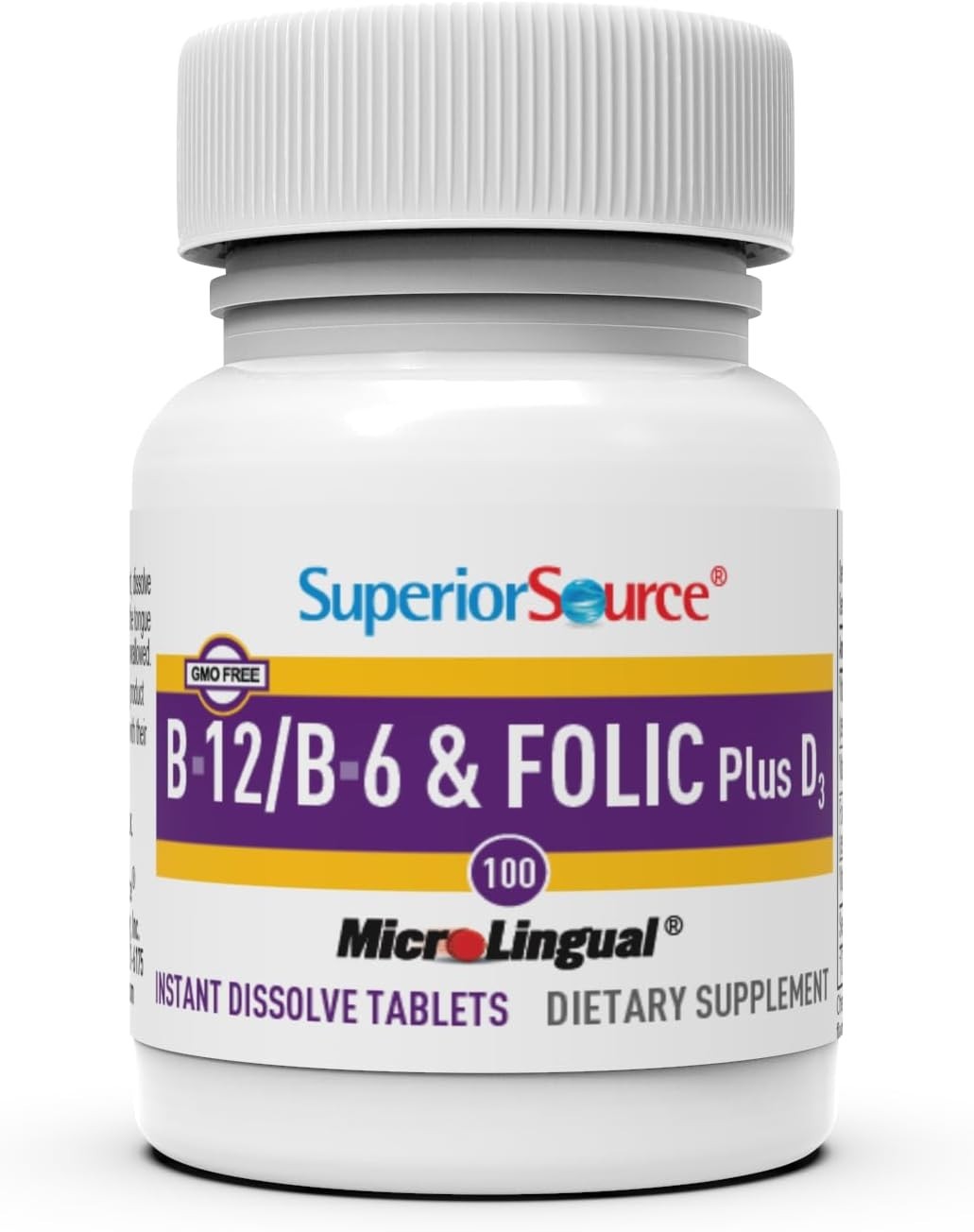 No Shot Vitamin B-12 Cyanocobalamin 1000 Mcg, B-6, Folic Acid & Vitamin D-3 1000