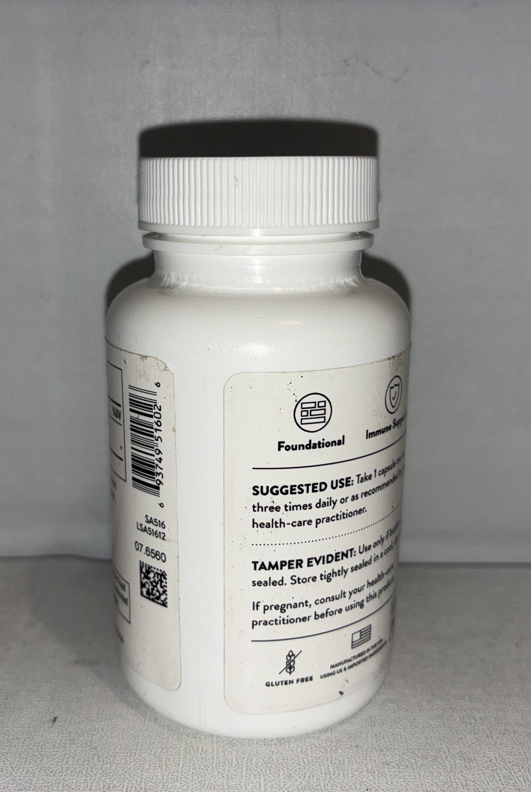 Thorne L-Tyrosine 500mg 60 Count Exp 01/2029/slightly Damaged Outer Packaging