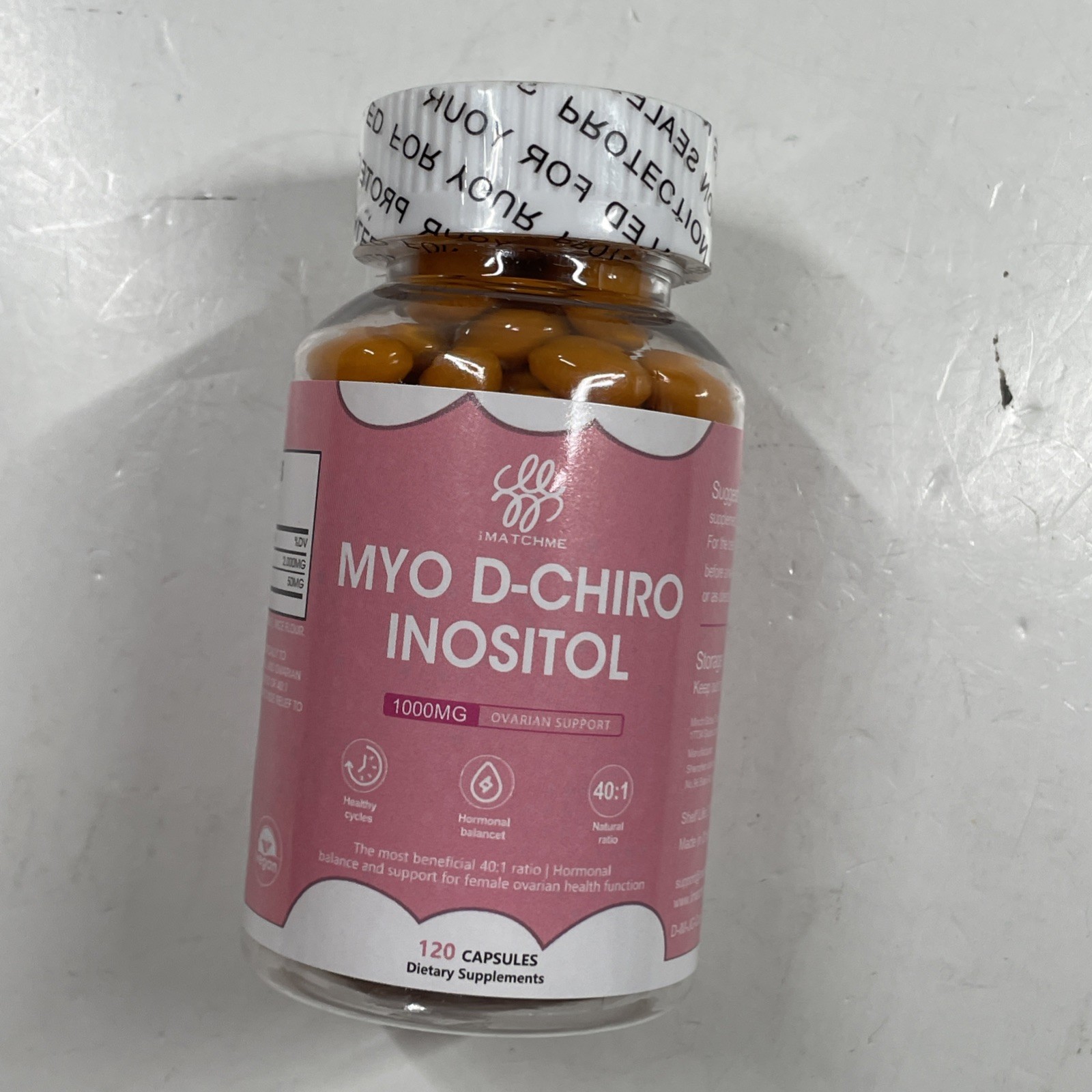 40:1 Myo-Inositol & D-Chiro Inositol Supplement for Women, 120 Ct Exp 01/27