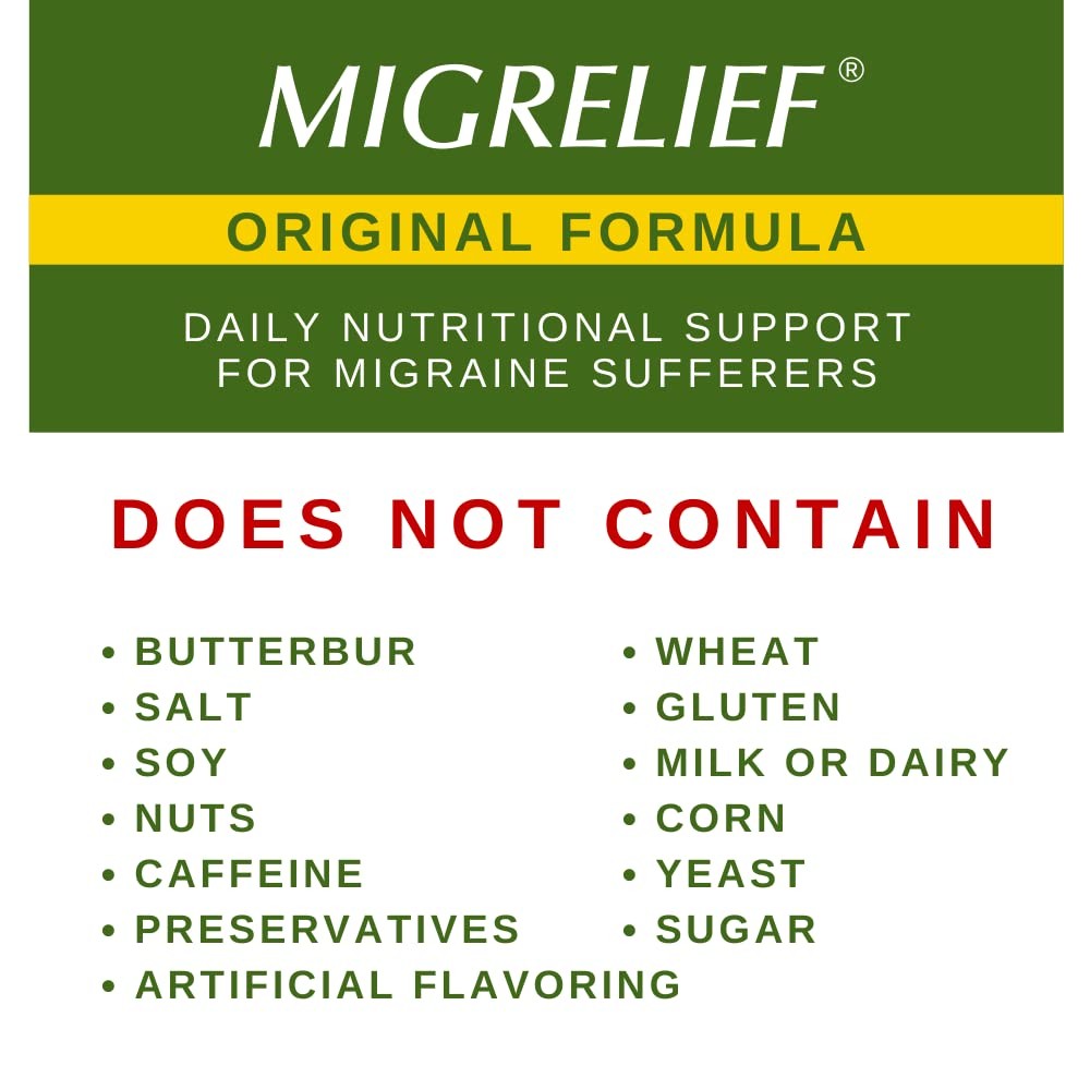 MigreLief Original Triple Therapy with Puracol – Nutritional Support for Migrain