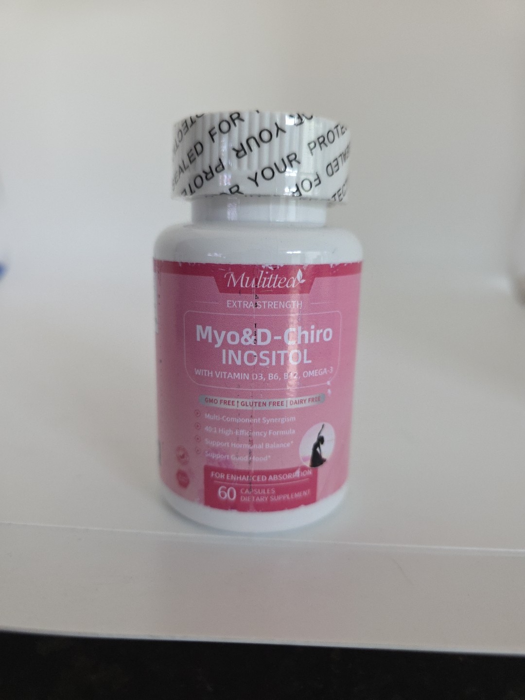 Multitea Extra Strength Myo & D-Chiro Inositol – 60 Capsules – with Vitamin D3,