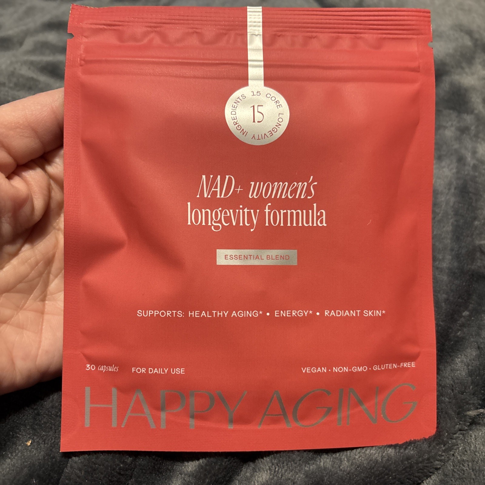 Happy Aging Essential Longevity Formula NAD+ Women’s Capsules for Energy 30ct