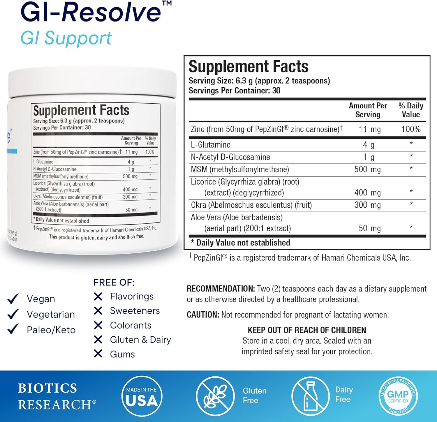 Gut Lining Healing – Gastrointestinal Function – 6.7oz