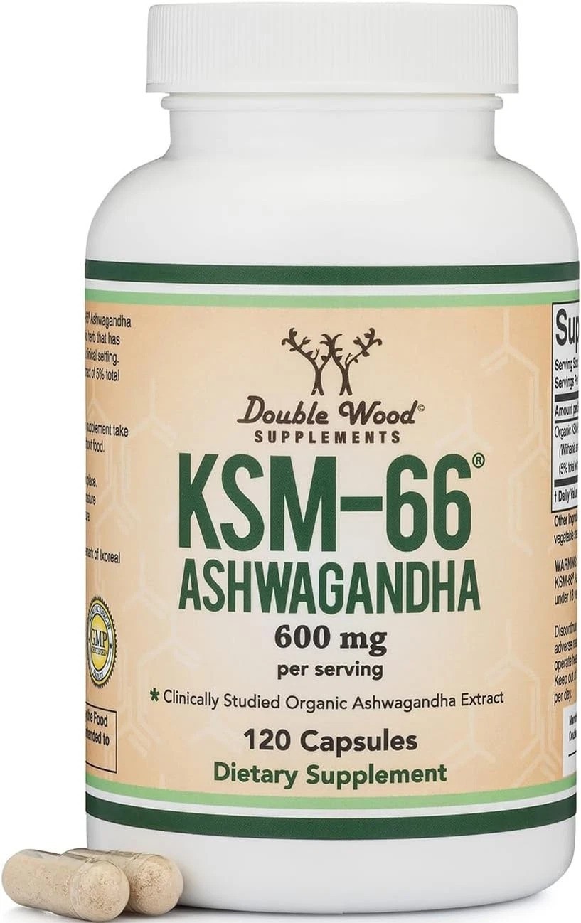 Double Wood Supplements Ashwagandha KSM 66 Organic and Clinically Studied Ext…