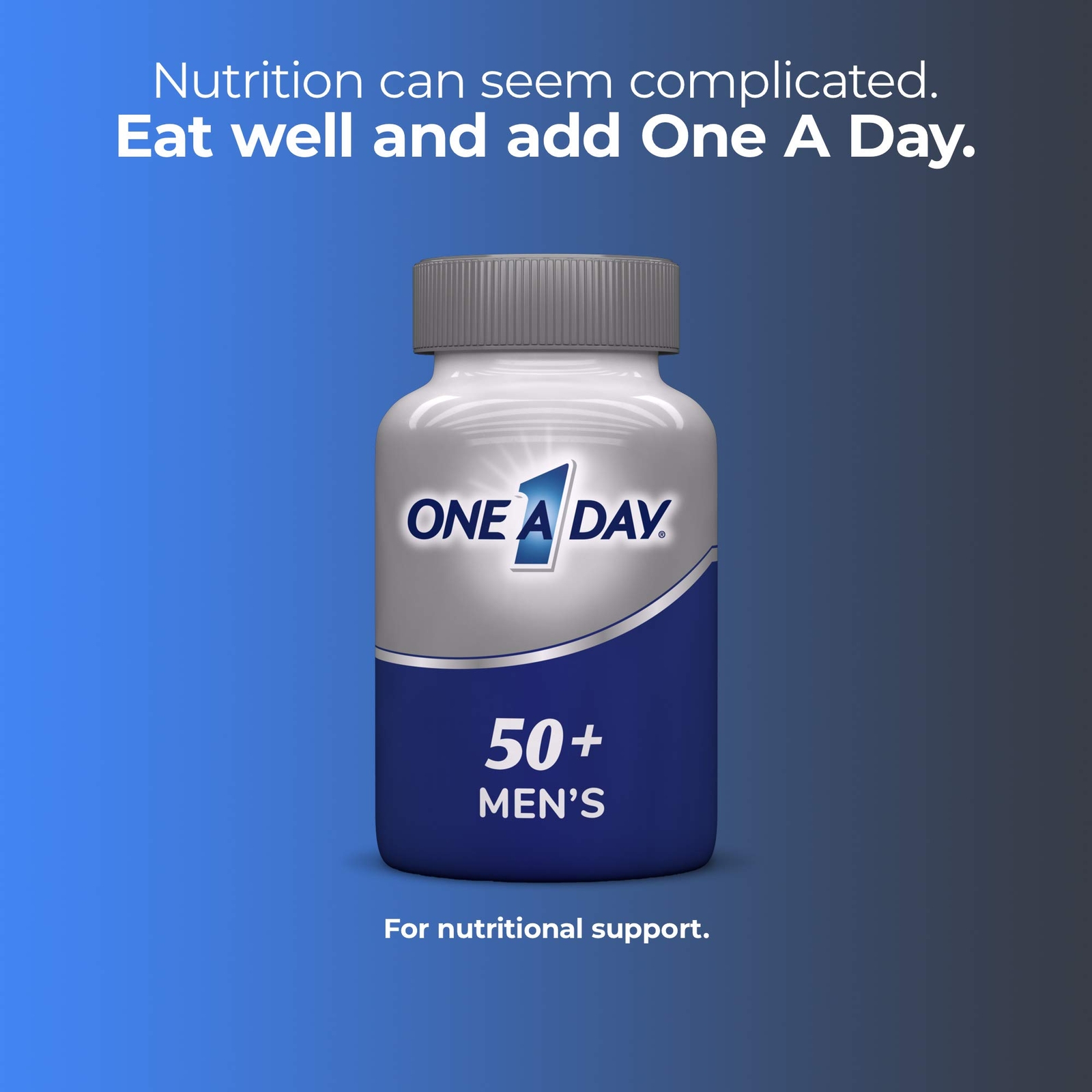 Men’s 50+ Multivitamins, Supplement with A, C, D, E and Zinc for Immune Healt…