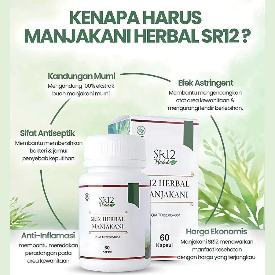 Manjakani Herbal 60 Capsules Feminine Health & Menstrual Support US Free Tax