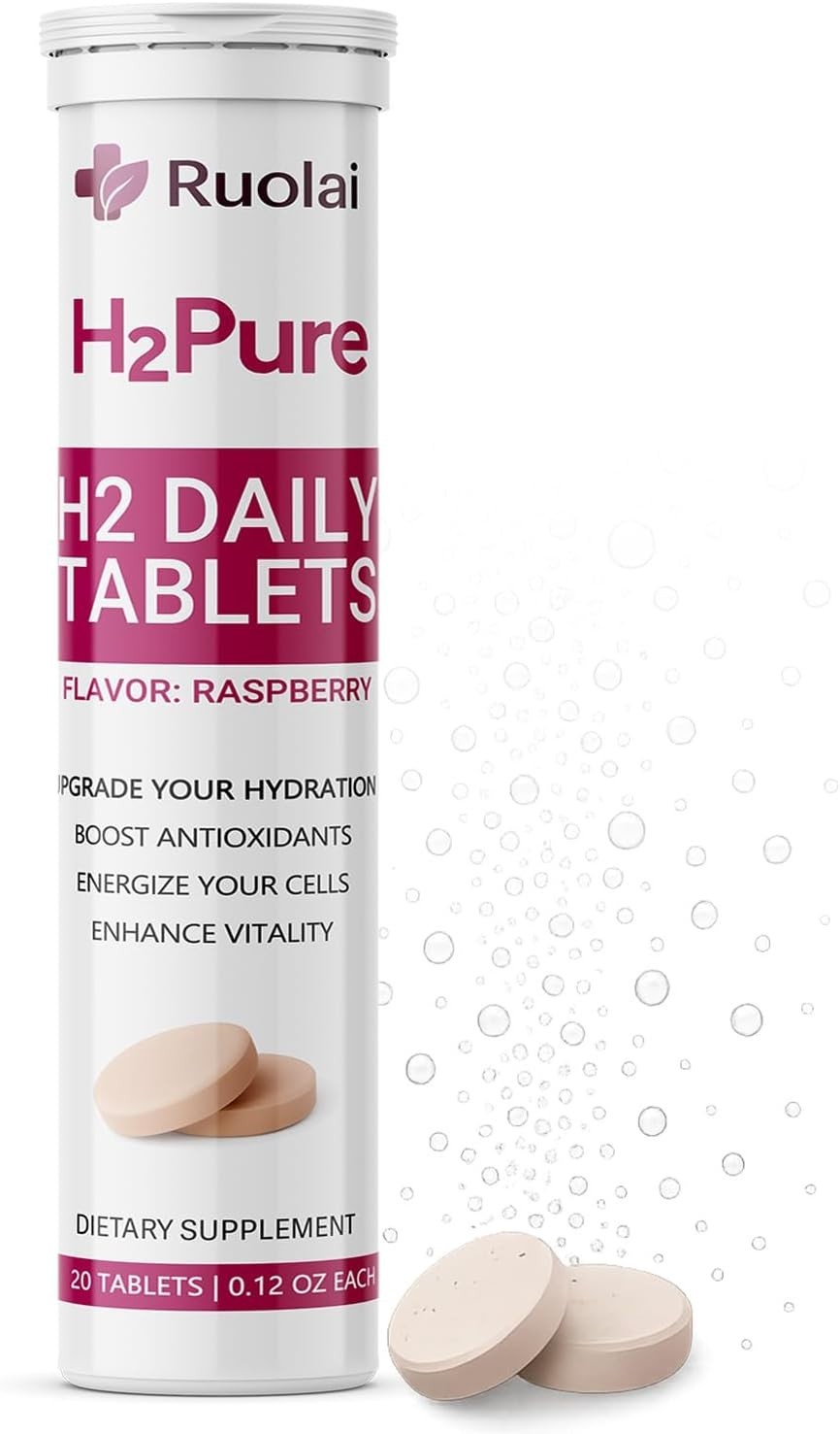 Ruolai H2pure Hydrogen Tablets – H2 Tabs – Fast-Dissolving Cellular Hydration