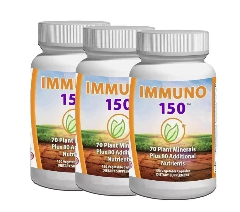3 Packs Immuno 150, Immune Support Supplement, Packed with 70 Plant Minerals