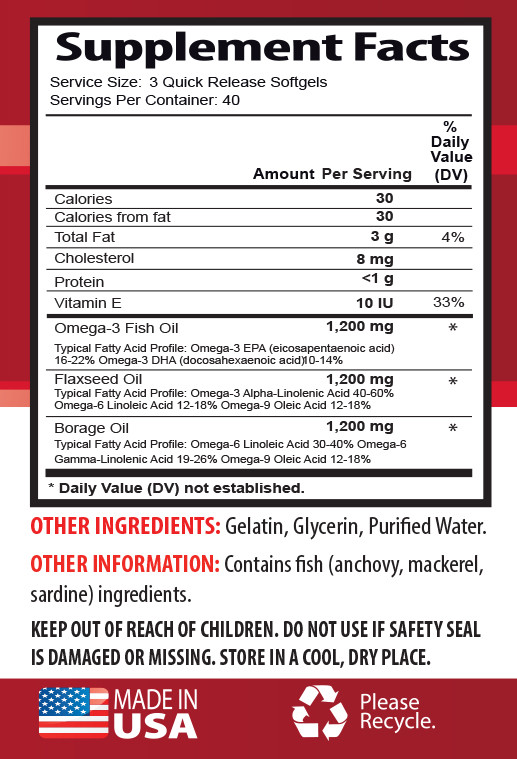 omega essential acids – OMEGA 3-6-9 Fish Oil – reduce liver fat 3 Bottles