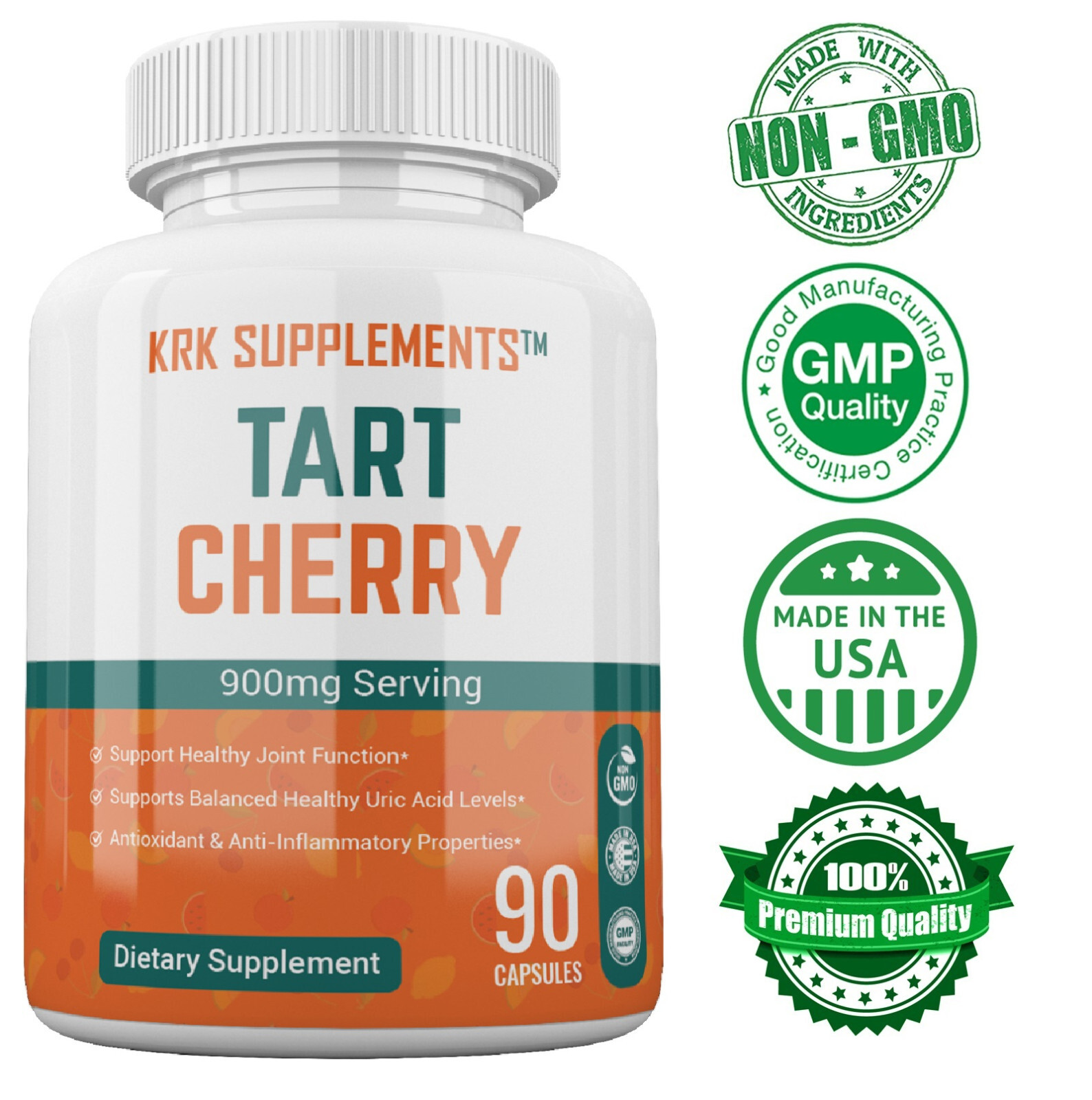 1 Tart Cherry Extract 900mg Gout Joint Pain Arthritis Supplements Anthocyanins