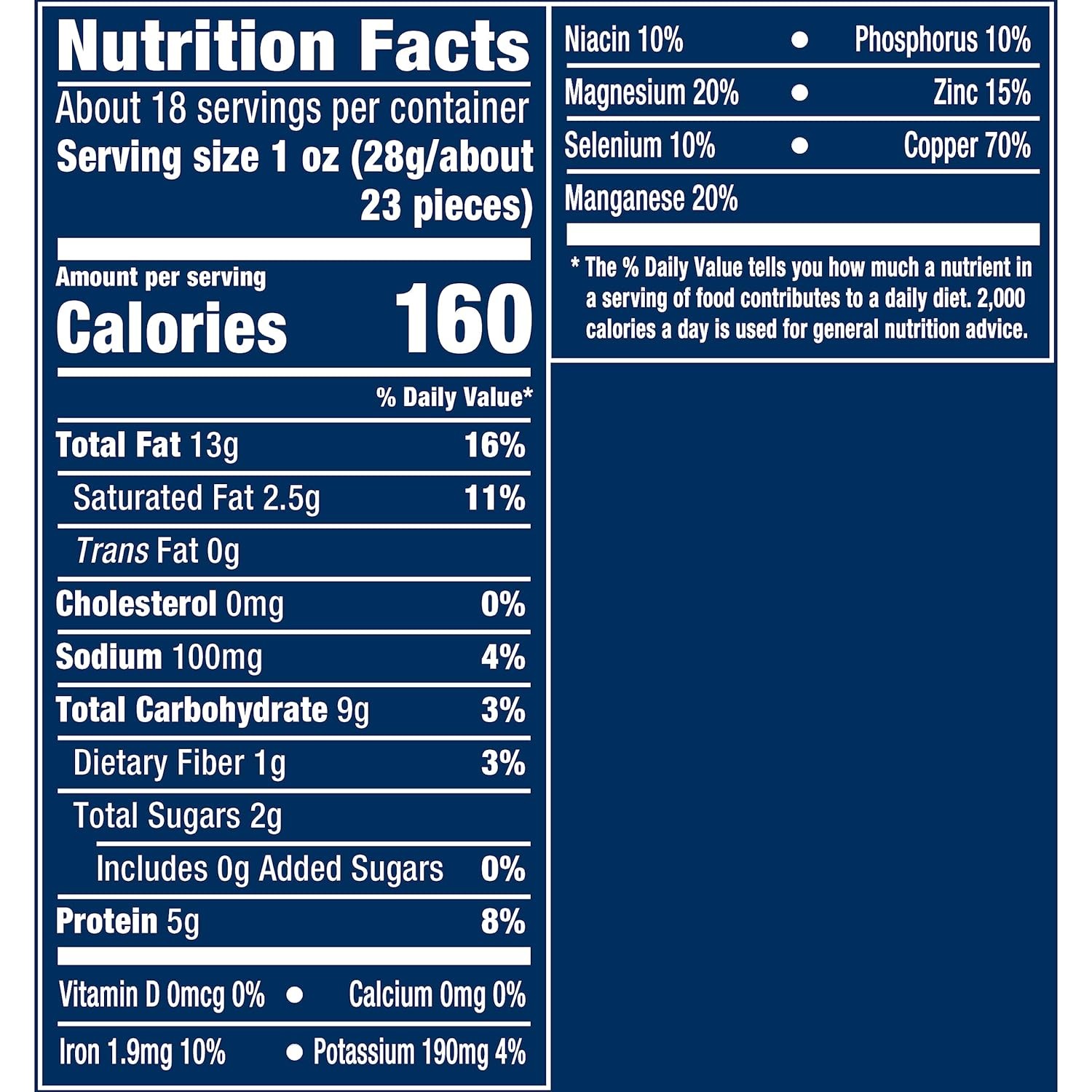 PLANTERS Deluxe Salted Whole Cashews, Party Snacks, 18.25 Ounce (Pack of 1)
