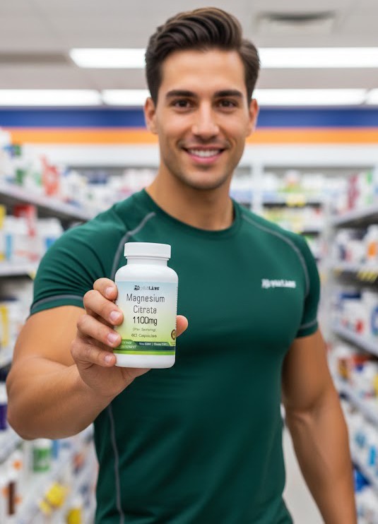 Magnesium Citrate Capsules – 1100 mg Serving – 60 Caps
