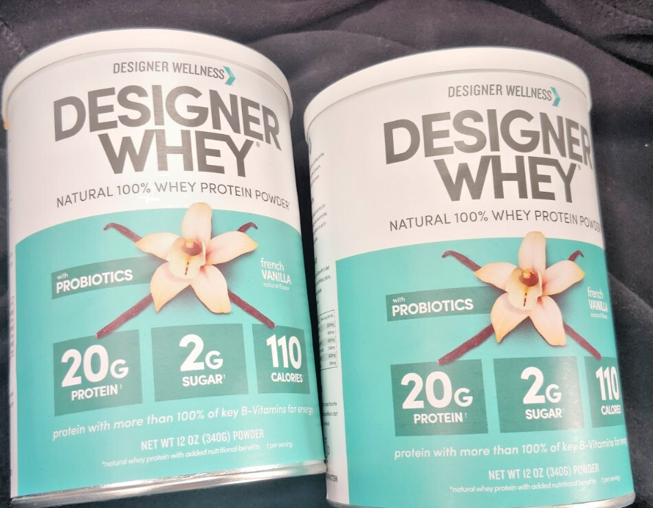 2 PACK DESIGNER WHEY NATURAL WHEY PROTEIN POWDER FRENCH VANILLA FLAVOR