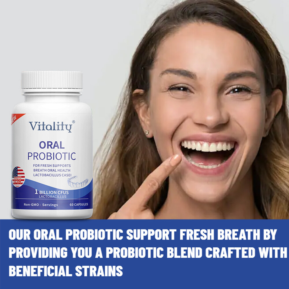 Oral Probiotics 1 Billion CFU Improve Teeth Gums Bad Breath 60 Softgels