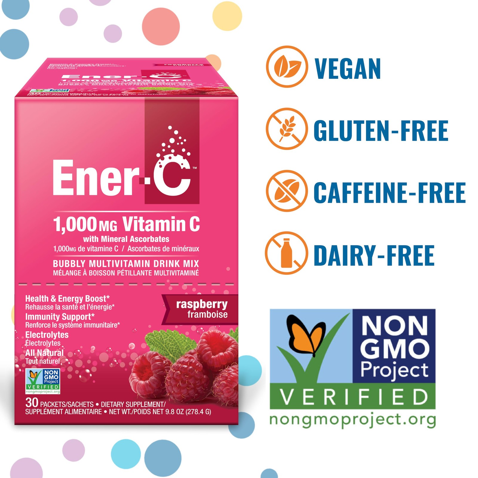 EnerC Multivitamin Drink Mix Vitamin Packets for Water, Electrolytes Powder …