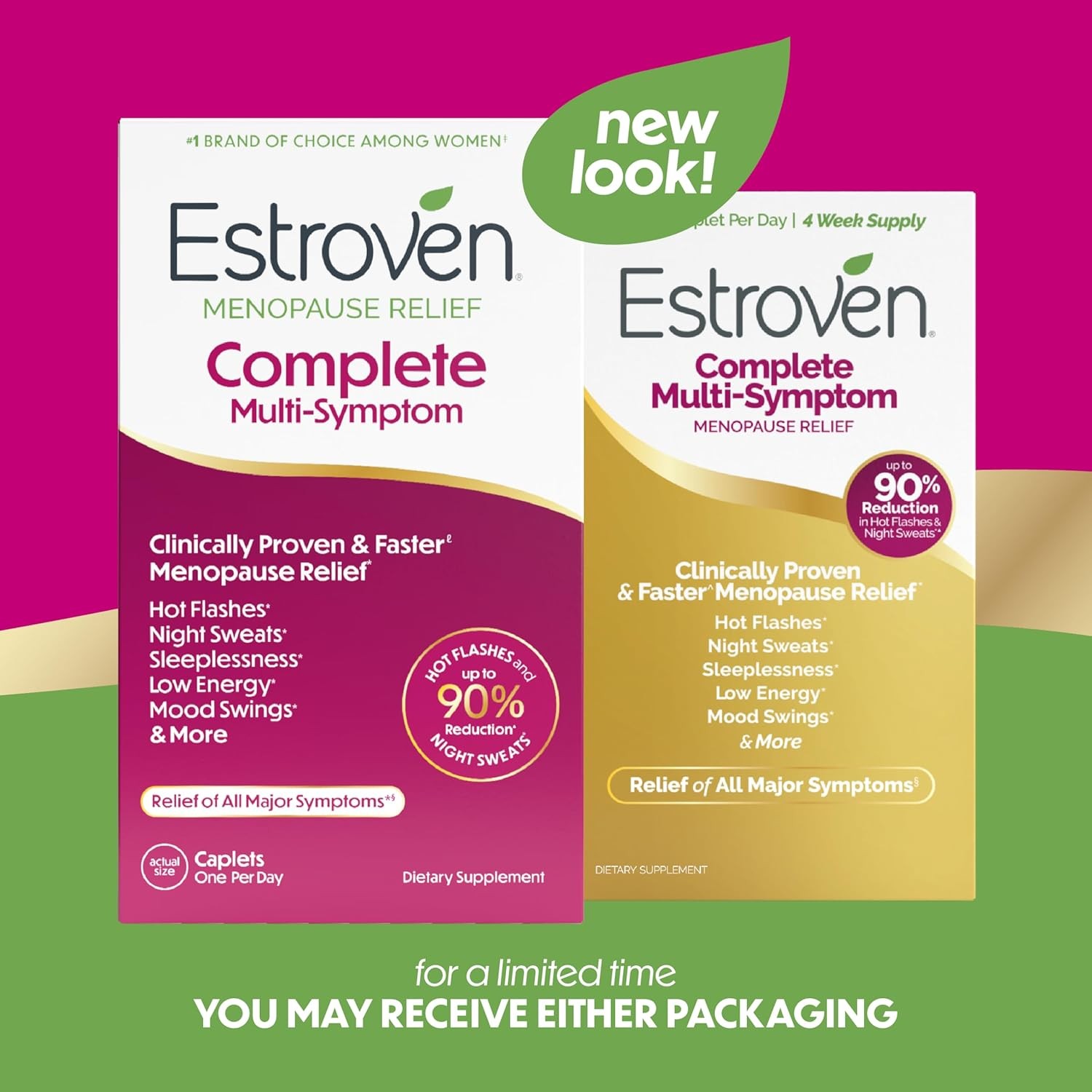Estroven Complete Menopause Relief Supplement for Women 28 Count Menopause