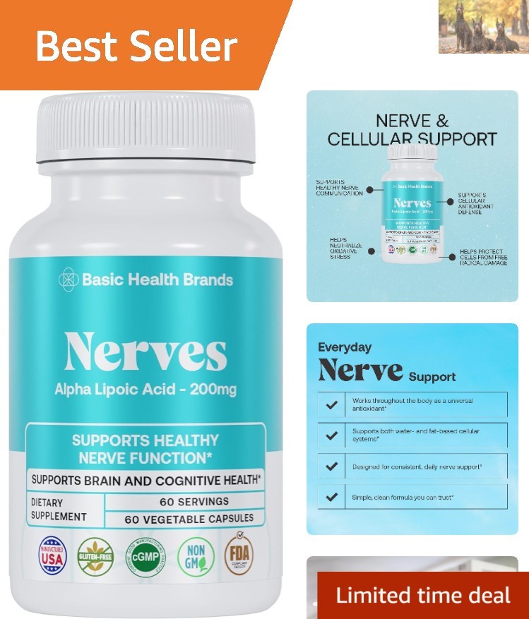 200 mg Alpha Lipoic Acid Capsules – Gluten-Free Nerve Support Formula