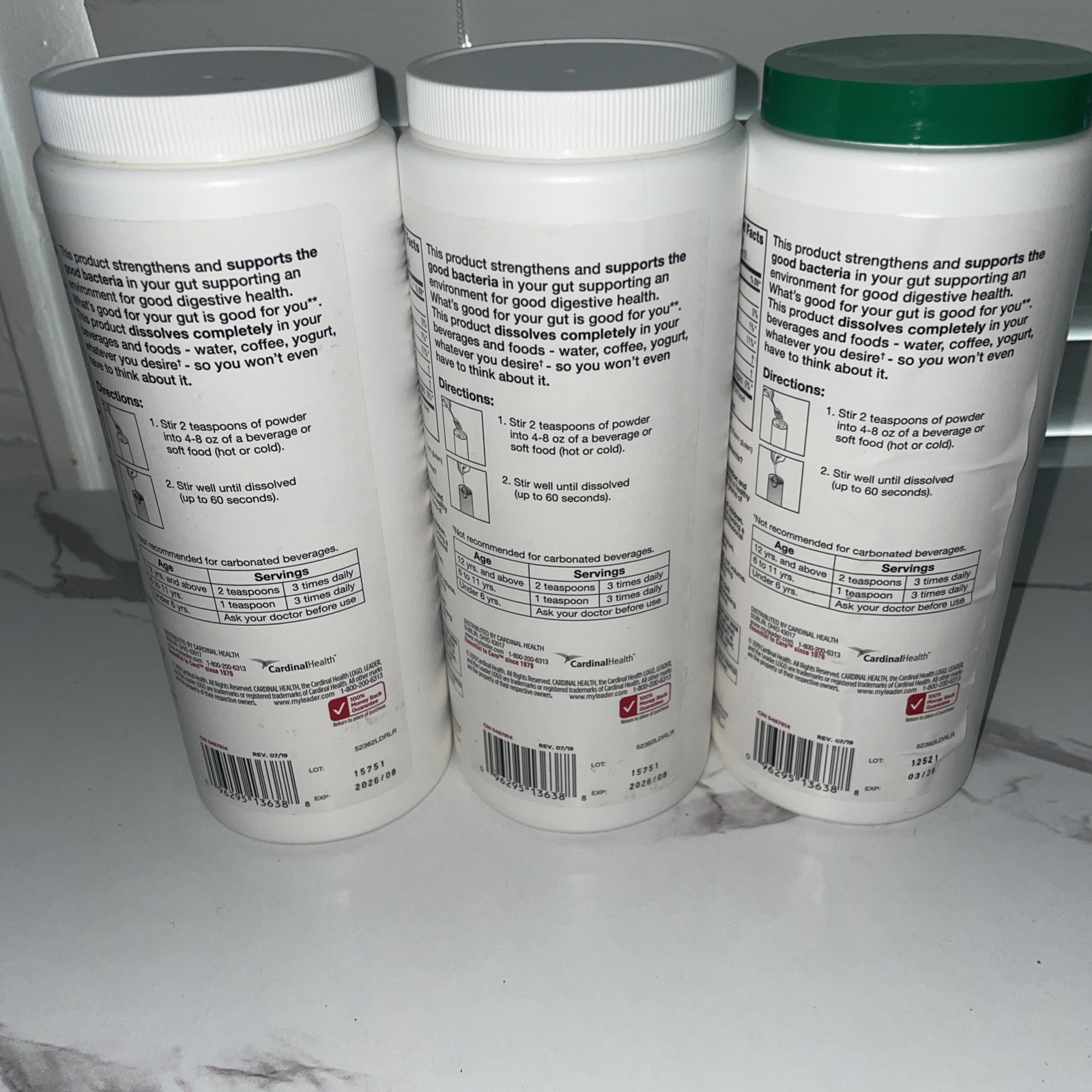 Leader Prebiotic Clear Fiber Powder 186 Servings Gluten Free Digestive