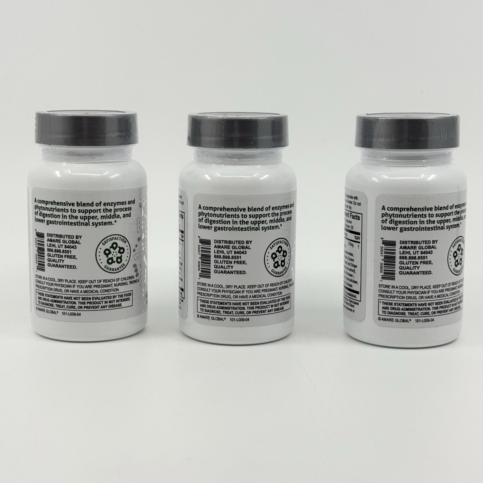Amare Global Digestive 3 PACK Complete GI Support NEW SEALED Expires 09/26