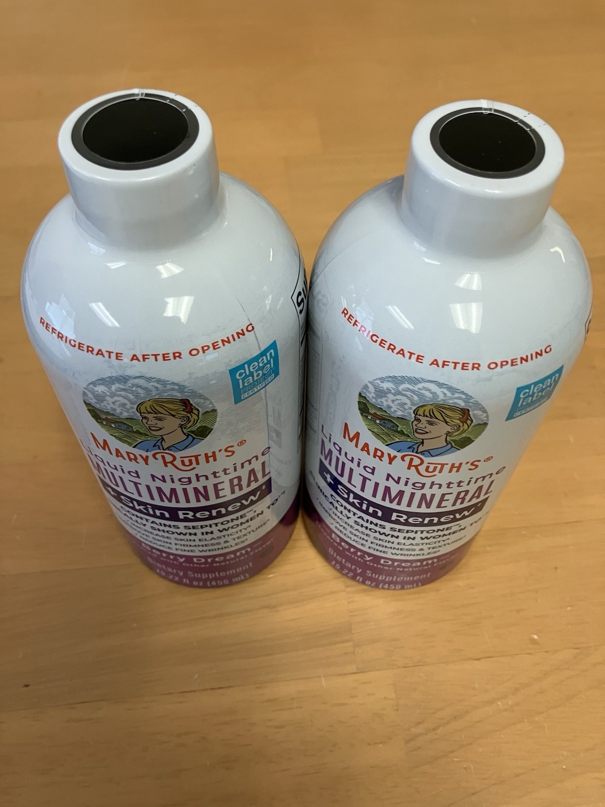 2 pk, Mary Ruth’s Liquid Nighttime Multimineral + Skin Renew, Berry Dream, 450ml