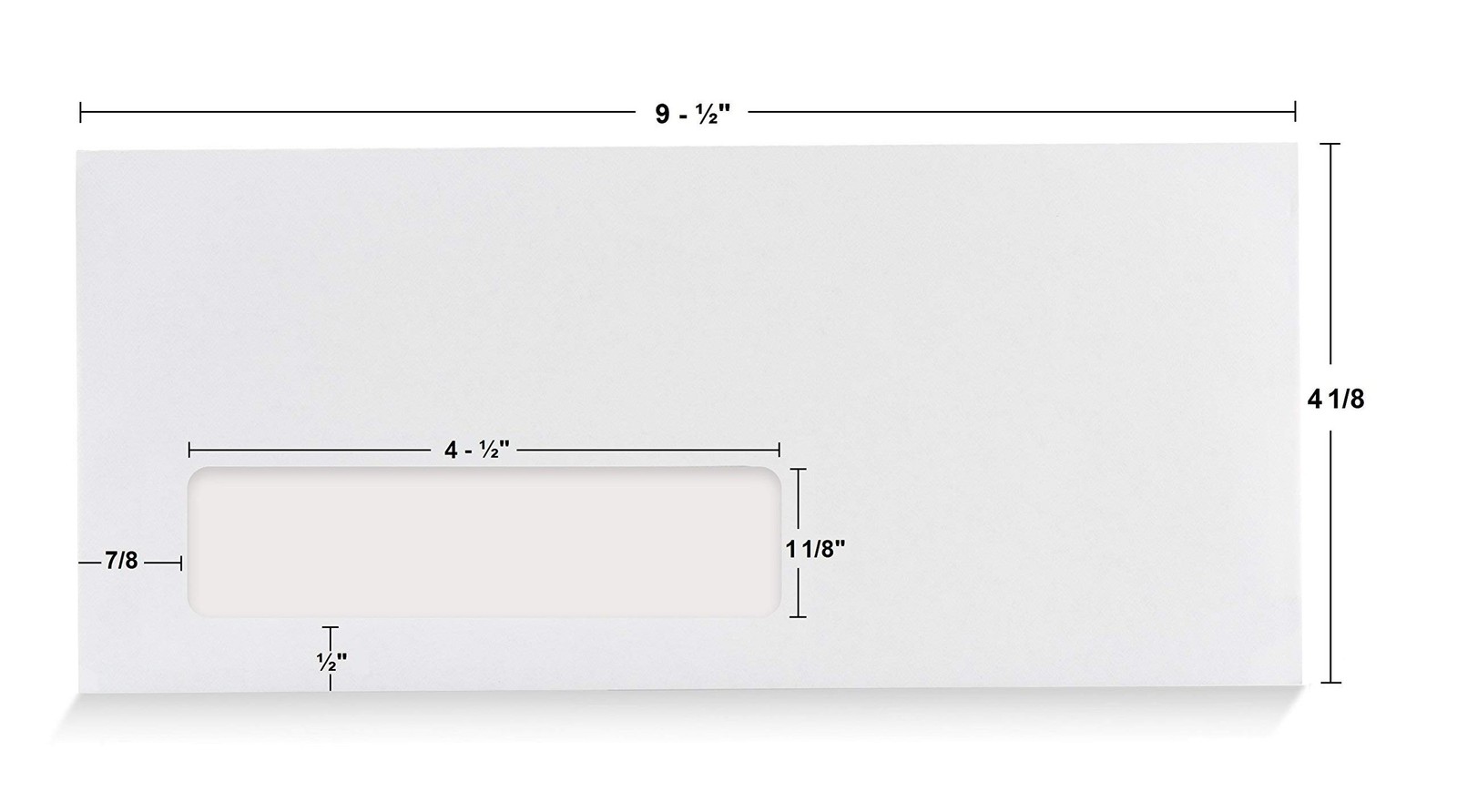 Aimoh #10 Single Left Window Envelopes -Gummed Closure -Size 4-1/8×9-1/2 Inch…
